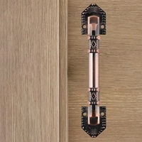 Poignée de porte rétro rouge en alliage de zinc, lot de 2, à monter en surface, pour armoire de cuisine, porte coulissante et porte en bois universelle