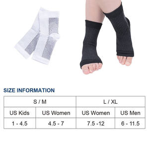 Chaussettes de compression à bout ouvert pour le sport, soutien de la cheville, soulagement de la douleur au talon, fasciite plantaire, pour gonflement et entorse - Product Image 4