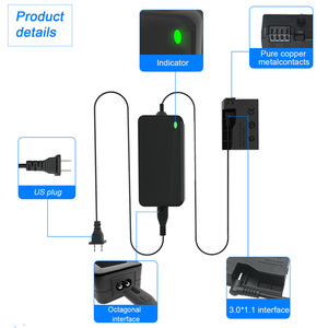 Kit de batterie factice DR-E8/LP-E8 au lithium rechargeable 8,4 V pour appareil photo Canon, adaptateur d'alimentation externe en stock - Product Image 2