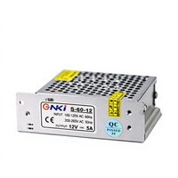 Alimentation à découpage AC/DC S-60-12 12V 5A avec boîtier métallique perforé, convertisseur de puissance pour équipement industriel