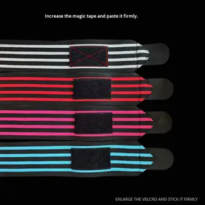 Sınır ötesi elastik sıkıştırma spor bileklikler erkekler kadın ter emici koruyucu donanım halter tezgah presi spor - Product Image 4