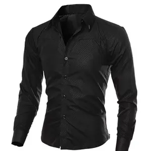 100% Bambus faser Langarm Herren formelles Hemd Solid Slim Fit Männlich Social Casual Business Herren Hemden plus Größe Herren hemd