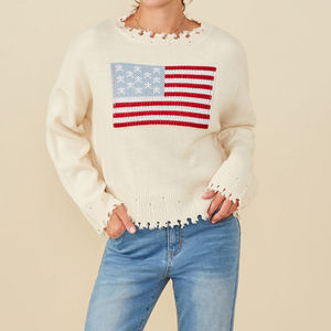 เสื้อสเวตเตอร์ถักลาย<span class=keywords><strong>4th</strong></span> <span class=keywords><strong>july</strong></span> เสื้อสเวตเตอร์ลายธงชาติสหรัฐอเมริกาเสื้อสเวตเตอร์ลายกราฟิคเสื้อสเวตเตอร์ใส่เล่น - Product Image 1