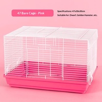 Cage pour hamster 60, grande cage de base à espace spacieux, villa de luxe pour hamster d'Inde, grande maison portable avec cadre en fer, fournitures pour animaux de compagnie