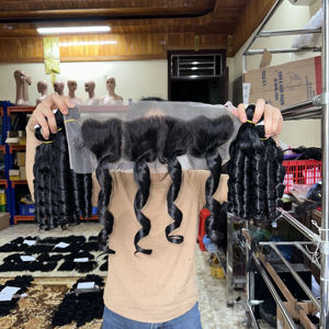 Extensions de cheveux humains vierges brésiliens Super Double Drawn à double trame machine pour la vente en gros aux salons et la marque - Product Image 1