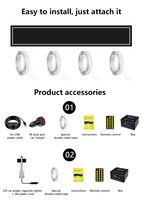 Affichage LED RGB aux yeux du diable pour voitures et camions, lumière animée programmable, accessoires de voiture avec application intelligente