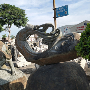 Escultura de piedra tallada a mano de una <span class=keywords><strong>doncella</strong></span> <span class=keywords><strong>celestial</strong></span> voladora, estatua de hada tradicional china, decoración de jardín al aire libre. - Product Image 3