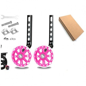 Ruedas de entrenamiento para bicicletas infantiles de 12-20 pulgadas, ruedas de equilibrio metálicas con luces intermitentes para niños de 5 a 7 años - Product Image 2
