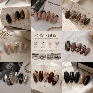 10 pièces en gros, Nouveaux produits, Ongles longs de luxe aléatoires, Amande carrée, Ongles press-on, Faux ongles 3D, Ongles œil de chat haut de gamme - Product Image 1