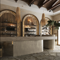 Étagères murales en bois pour la décoration intérieure de magasins de détail, présentoirs de parfums pour les boutiques de fragrances, décoration d'étagères de présentation.