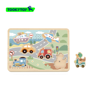 Casse-tête de véhicule en bois TOOKY TOY avec une vraie voix à consonance humaine - Product Image 2