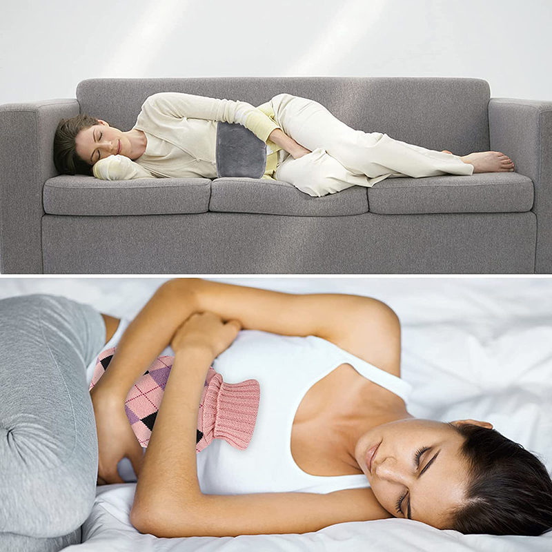 china factory customized small rubber hot water bottle belt medical bs hot water bag with cover