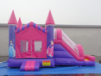 Château gonflable commercial 4,5x4x4 pour enfants, château gonflable princesse avec toboggan