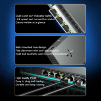 Conmutador Ethernet SAMZHE 2.5G con 10G SFP+ 5*2.5G RJ45 + 2*10G SFP Puertos, Capacidad de Conmutación de 60Gbps para Redes Domésticas/de Oficina
