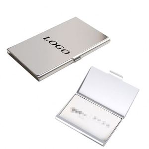 Silver Color <b>Metal</b> Luxury Stainless Steel Small Business Id Card Holder Case for Man - Product Image 2