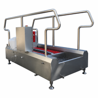 Nouvelle Station de Nettoyage Automatique des Bottes en Acier Inoxydable de Qualité Boucherie - Machine Complète de Nettoyage des Semelles et des Manchons à 360°