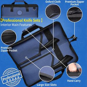 Échantillon gratuit Nouveau sac de rangement pour cuisine, sac de transport portable pour couteaux, sac de transport multifonctionnel pour couteaux, organisateur d'outils de chef - Product Image 5
