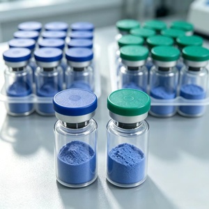 GHK-Cu 50mg/100mg Pureté 99% Poudre lyophilisée de cuivre bleu cosmétique Produits de soin de la peau Vente directe du fabricant du Guangdong - Product Image 4