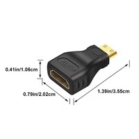 Mini Micro HD-Compatible Macho a Hembra Adaptador Convertidor de Conector Estándar para TV PC Cámara Teléfono Móvil MP4