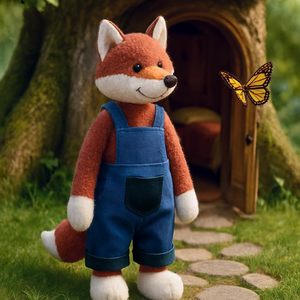 Peluche renard en coton moelleux et mignon, anti-stress, doublure en maille lavée, renard rouge de <span class=keywords><strong>dessin</strong></span> <span class=keywords><strong>animé</strong></span> doux, cadeau d'anniversaire pour enfants - Product Image 6