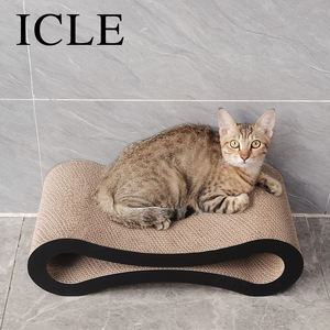 Icle-<span class=keywords><strong>Cat</strong></span> Krabkarton In Zwang Gegolfd Papiervrij Kattenkruid Met Hoge Dichtheid IC-5003-black-500 Kattenkraslounge - Product Image 5