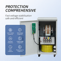 Stabilisateur de tension 15 kVA monophasé à commande servo 220 V, régulateur automatique pour appareils médicaux et salles d'essai