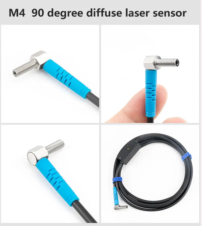 Sensor Laser Mini performa tinggi dengan teknologi reflektansi sebar canggih untuk deteksi objek yang tepat