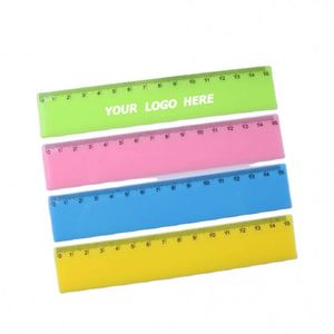 Regla Promocional Portátil de 6 Pulgadas de ABS en Color Caramelo Personalizada con Logotipo Impreso en Serigrafía para Estudiantes y Eventos - Product Image 1