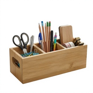 Caja de Almacenamiento de Utensilios de Madera Vintage, Organizador con Divisiones, Rectangular, de Una Sola Capa, para Encimera de Cocina - Product Image 4