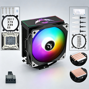 Enfriador de Aire para CPU QiuzAim Tower 4/6 Heat Pipe, Ventilador de Refrigeración PWM de Alto Volumen de Aire de 120 mm, Compatible con Plataformas LGA1700 X79 2011 1150 <span class=keywords><strong>I5</strong></span> I7 - Product Image 1