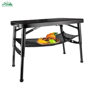 Wayon Modern Height Adjustable <strong>Small</strong> Folding Plastic Dining <strong>Table</strong> Portable for Outdoor Use Eating - Product Image 4