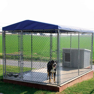Jaula Grande para Perros de Alambre Galvanizado con Recubrimiento de PVC, Tratado Térmicamente, para Exteriores, con Tamaño Personalizable - Product Image 1