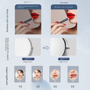 Yeni Sıcak Satış Ev Dekoratif Yurt Odası Sevimli Altın Renkli Küçük Metal Çerçeveli Büyüteçli Masaüstü Aynası 2x/3x/5x Büyütme Küçük Boy - Product Image 4