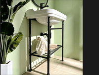 Pieds de meubles de salle de bain noir mat, bases de table de salle d'eau, support de console de jardin en acier inoxydable 304, résistant à l'eau et à la rouille, pieds personnalisés