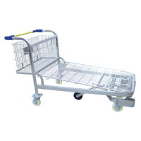 Chariot plat de cargaison de marchandises d'Ownace avec cinq roues utilisées pour le camion de palette manuel d'outils de manutention d'entrepôt fabriqué en Chine