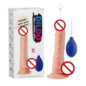 Sprey su Penis ve boşalma özelliği ile gerçekçi kadın mastürbasyon için seks oyuncakları yumuşak PVC ve ABS yapay Penis - Product Image 6