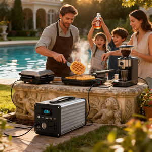 Estación de Energía Portátil LiFePO4, Onda Sinusoidal Pura y Modificada, 220V AC, Panel Solar de 30W, 2 Puertos DC Tipo-C, Bombilla LED de 18W, 2500+ Ciclos - Product Image 6