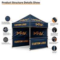 Tente de salon professionnelle en aluminium personnalisée, chapiteau, gazebo, auvent, événements promotionnels, tentes pliantes, cadeaux promotionnels, imperméable