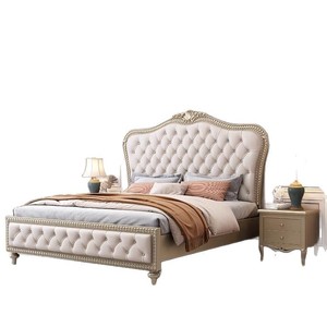 Upholstered <b>Bed</b> 1.8m Rubber Wood Storage High Box Light Luxury Master Bedroom <b>Double</b> <b>Bed</b> - Product Image 5
