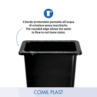 Vas Bunga Plastik COMIL PLAST Kualitas Prima R8516 Gaya Eropa untuk Makam Orang Dewasa Modern Hitam Putih Coklat Gading 8x5x16 cm