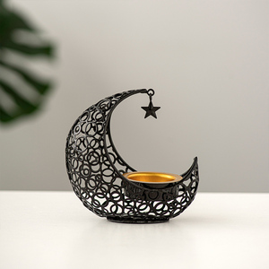 Quemador de Incienso de Metal con Forma de Luna Creciente y Estrella, Estilo Romántico de Oriente Medio, Quemador de Incienso Mubkhar, Quemador de Incienso Árabe - Product Image 2