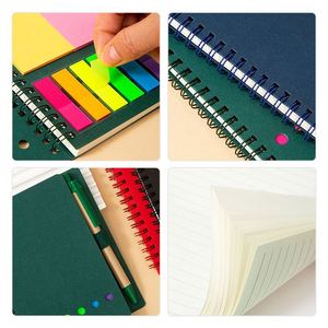 High Quality A6 Spiral Bound Notebooks with Pen and <b>Sticky</b> <b>Note</b> Customized Hard Paper Cover Comfortable Notebooks for Office - Product Image 5