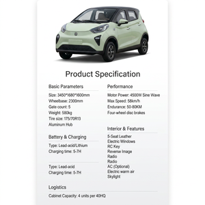 Vehículo Eléctrico <span class=keywords><strong>de</strong></span> Cuatro Ruedas <span class=keywords><strong>para</strong></span> el Hogar, Fabricado en China, con Batería <span class=keywords><strong>de</strong></span> Litio <span class=keywords><strong>de</strong></span> Nueva Energía, Aire Acondicionado y Carrocería Cerrada - Product Image 2