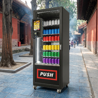 Máquina Expendedora Refrigerada sin Efectivo con Código QR y Tarjeta de Crédito, Dispensador de Bebidas y Snacks para Oficina, Escuela, Gimnasio