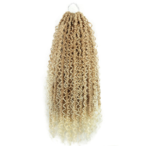 <span class=keywords><strong>Passion</strong></span> Twist Water Wave Crochet Hair Rizado Trenzado Cabello Bohe Crochet Trenzas diosa marrón pasión rizo giro extensión del cabello - Product Image 6