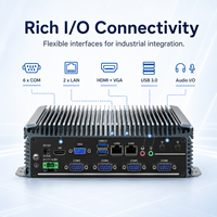Mini PC Compacto sin Ventilador, Doble LAN, COM, USB, Salida de Pantalla, Almacenamiento Opcional, para Equipos Comerciales, OEM, ODM, Personalizable
