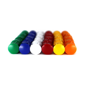 [MAGNETO] Imán de Botón Permanente de Ferrita con Tapa, 21 mm, Forma Redonda, Uso Industrial, Tapa de Color, Tolerancia del 1% - Product Image 1