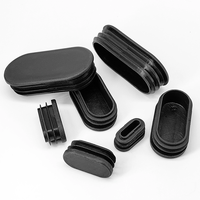 Bouchon carré en plastique noir obturant l'embout Tube tuyau insérer bouchon 10x10 ~ 100x100mm