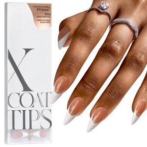 XCOATTIPS เล็บปลอมเจลนิ่มปลายแหลมทรงสติลเลตโต 150 ชิ้น แบบกดติด  ขายส่งจำนวนมาก ปลายเล็บแบบฝรั่งเศส - Product Image 1