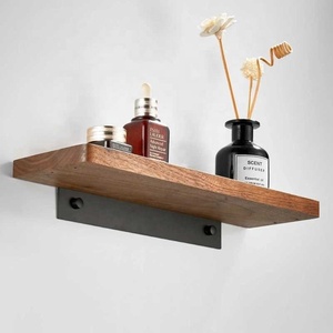 Estante de <span class=keywords><strong>Baño</strong></span>, Estante de Ducha con Toallero, Estante Esquinero de <span class=keywords><strong>Madera</strong></span> para <span class=keywords><strong>Baño</strong></span>, Montado en la Pared, Dorado Cepillado, Organizador de Cocina - Product Image 5